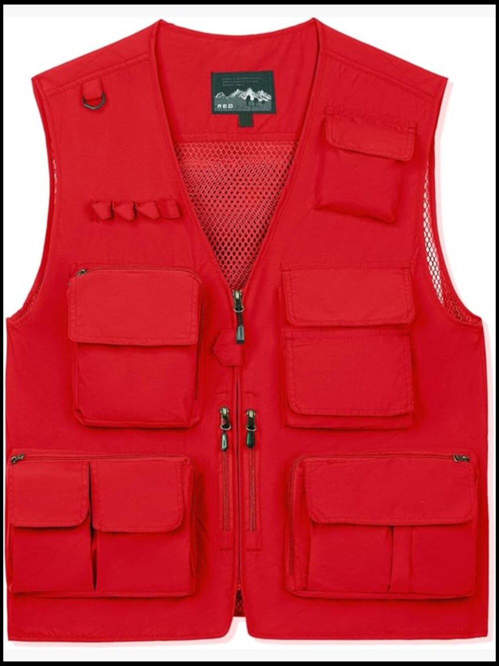 Polyester Utility Cargo Vest with Multi Pockets for Outdoor Work Travel